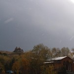 Kloster im Regen